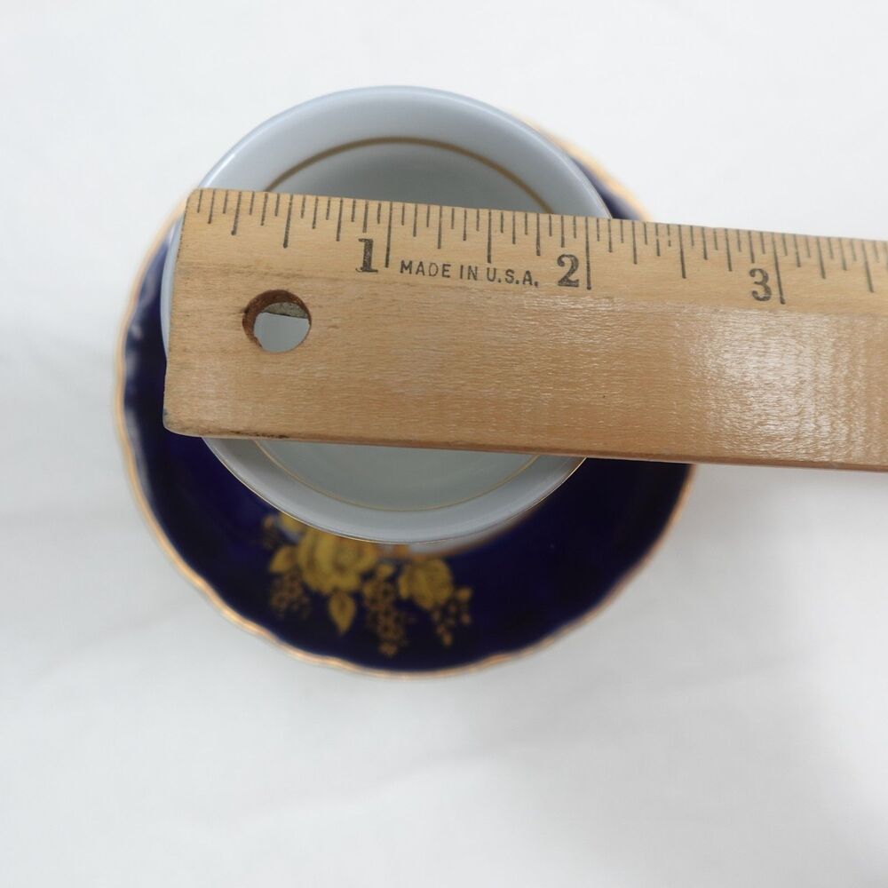 Vintage A.I. Czech Republic Cobalt Blue Porcelain Demitasse Cup & Saucer - Picture 14 of 14